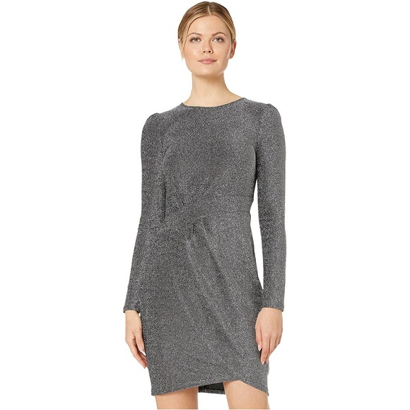 Michael Kors Dresses & Skirts - NEW Michael Kors Faux Wrap Metallic Sheath Dress, Size XL